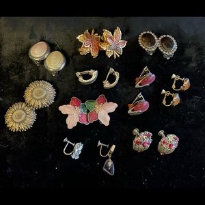 Lot of Clip on Earrings